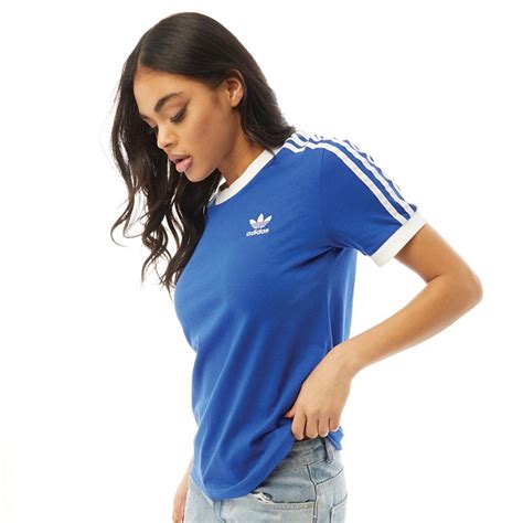 adidas shirt damen blau mit rand|blaue T.